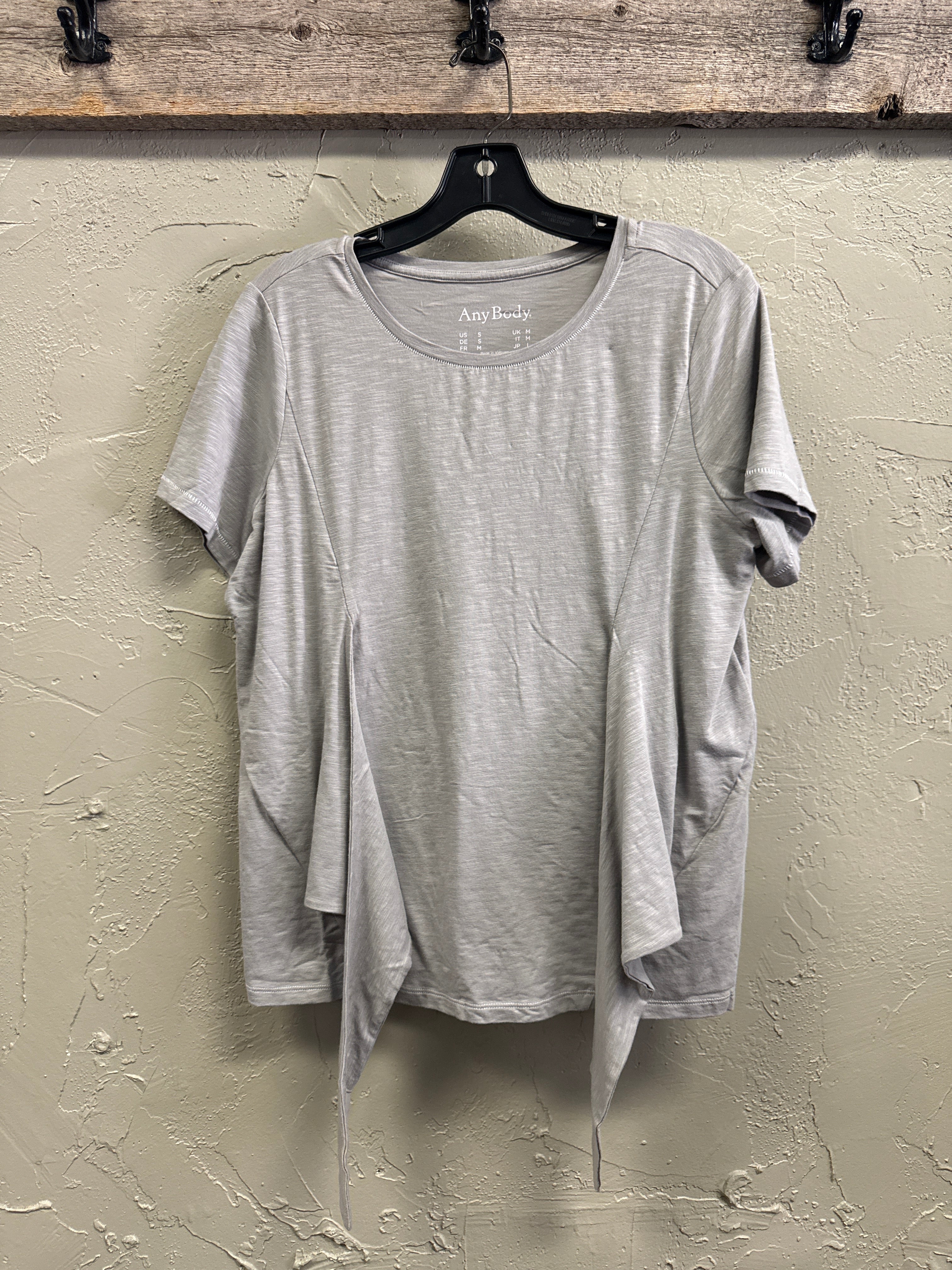 NWOT Any Body Slub Tie Front Tee (org$39)