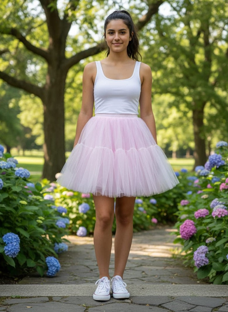 Pink Tulle Petticoat Skirt