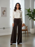 Velvet Wide-Leg Trousers