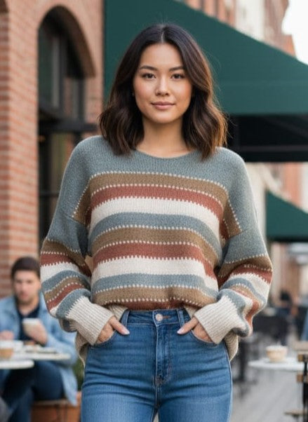 NWOT Haley London Striped Sweater (org$89)