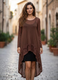 NWT Monoreno Knit High-Low Tunic