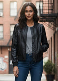 NWOT Kate & Mallory Faux Leather Bomber (org$85)