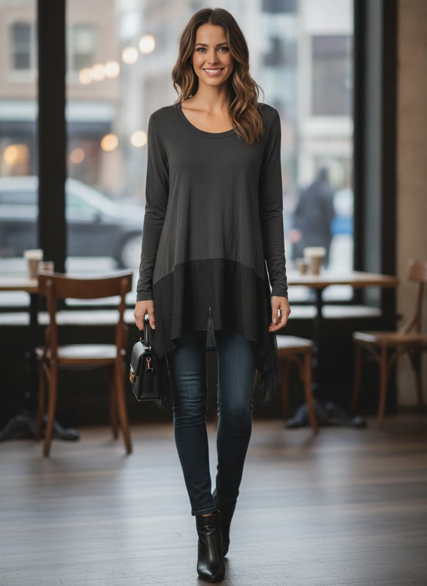 NWOT Tempo Paris Asym Tunic (org$68)