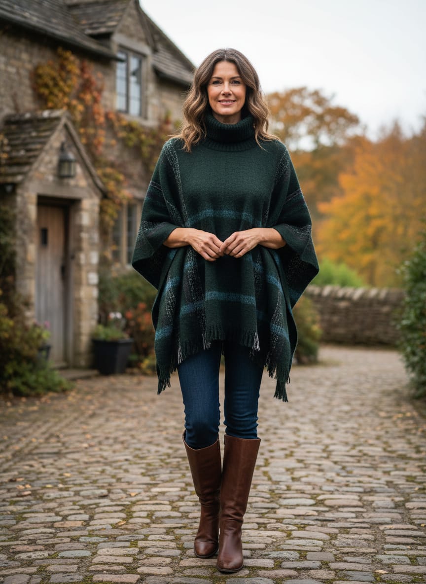 NWOT Renees Turtleneck Poncho
