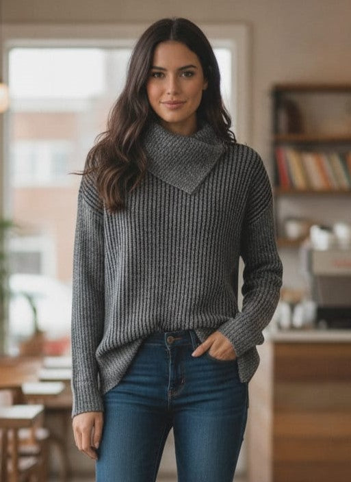 Leo & Nicole Cowl Neck Sweater