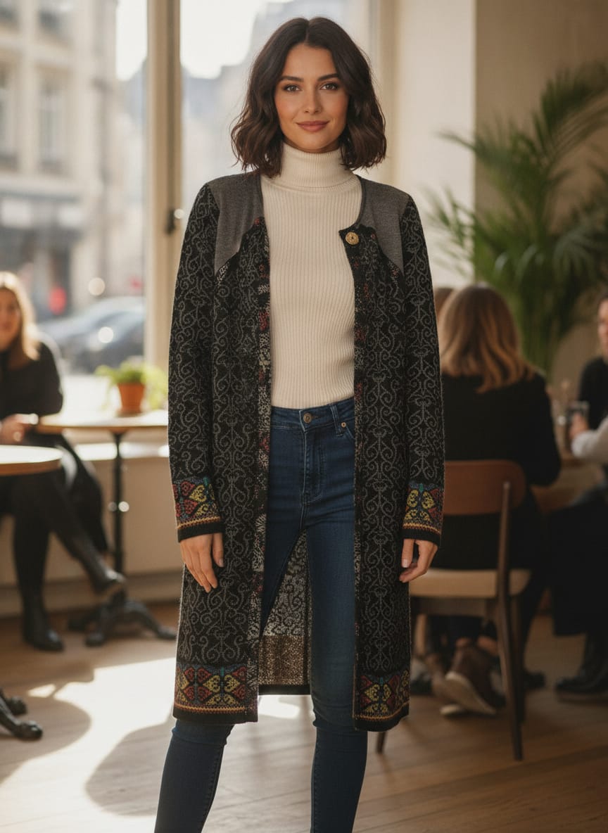 NWOT Studio Nouveau Artisan Knit Cardi (org$110)