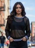 NWOT mod/x Sporty Mesh Crewneck (org$48)