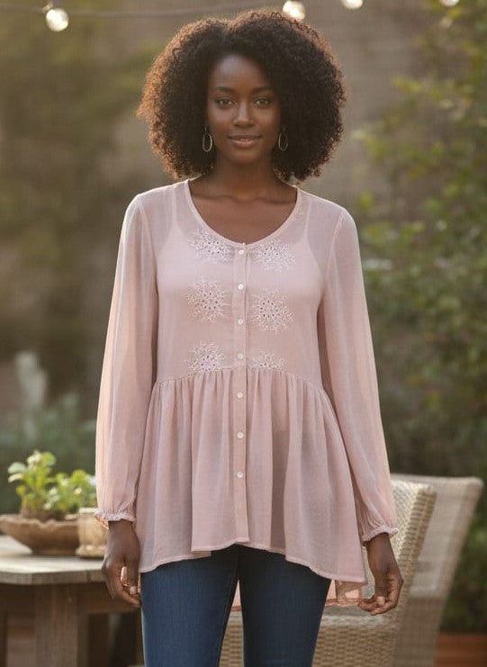NWOT Indigo Thread Babydoll Tunic