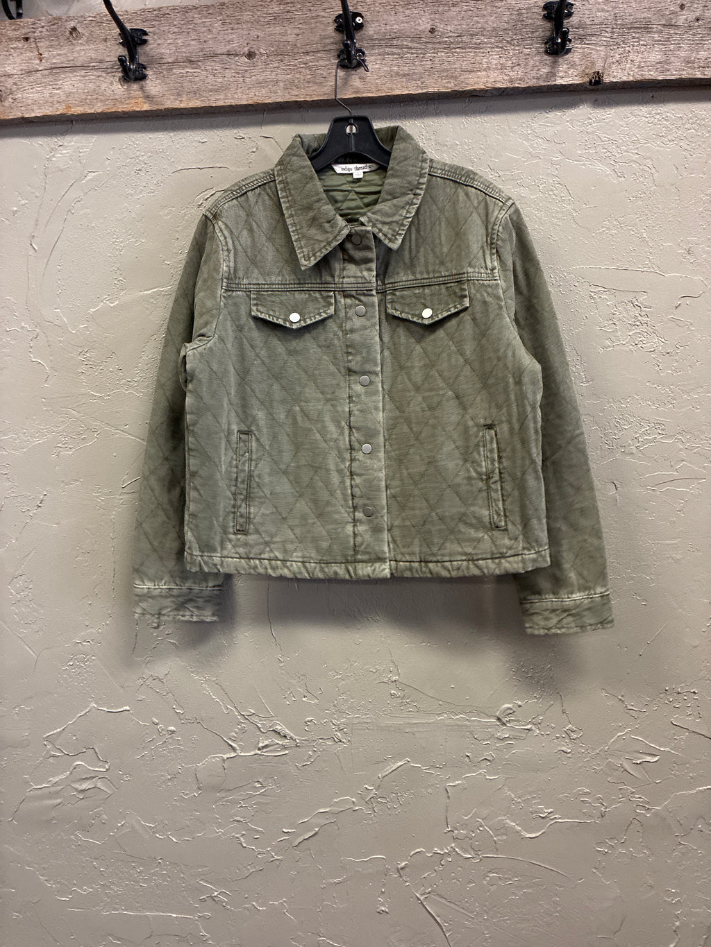 NWOT Indigo Thread Quilted Shacket (org$98)