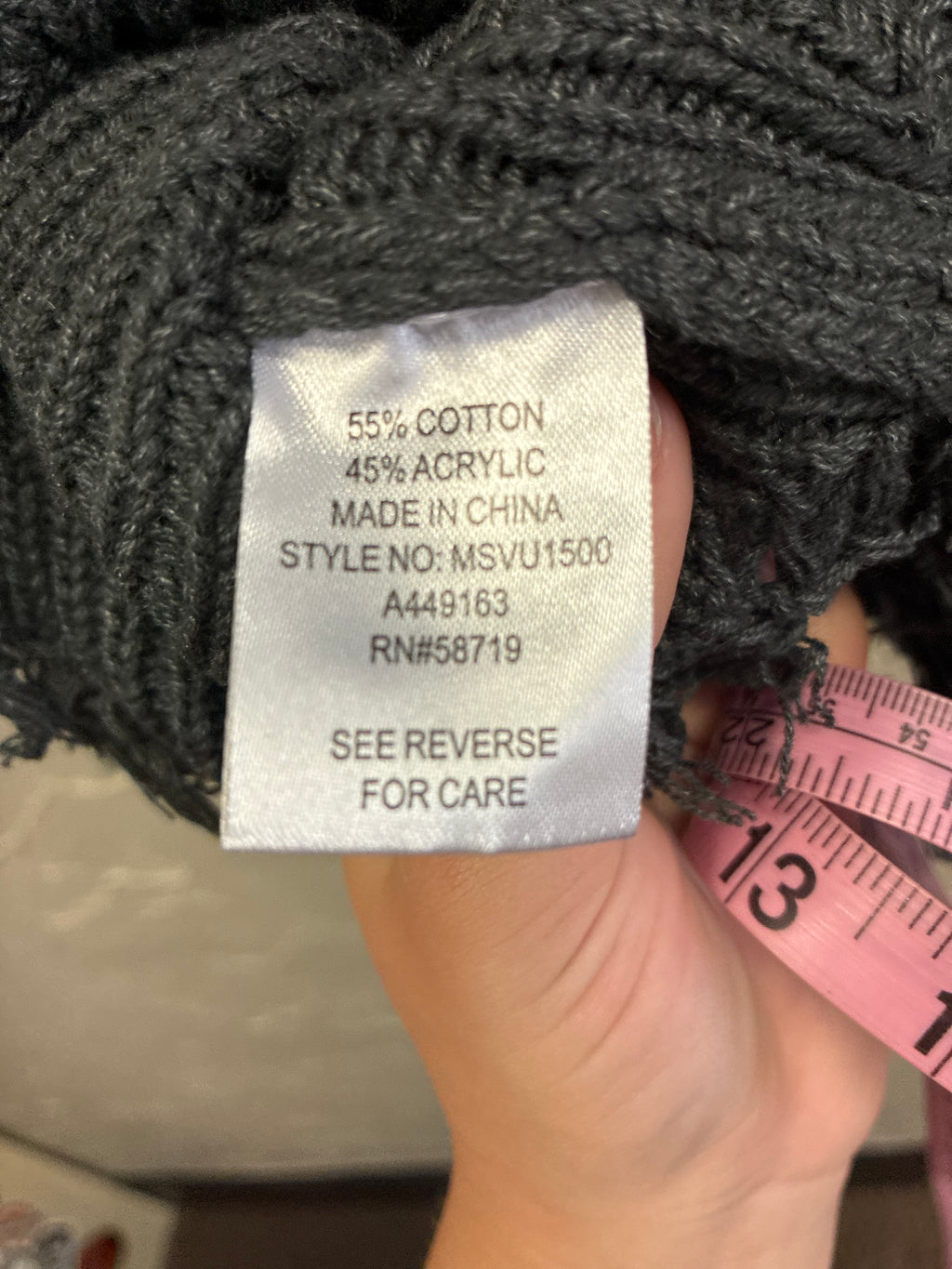 NWOT Indigo Thread Frayed Edge Sweater (org$58)