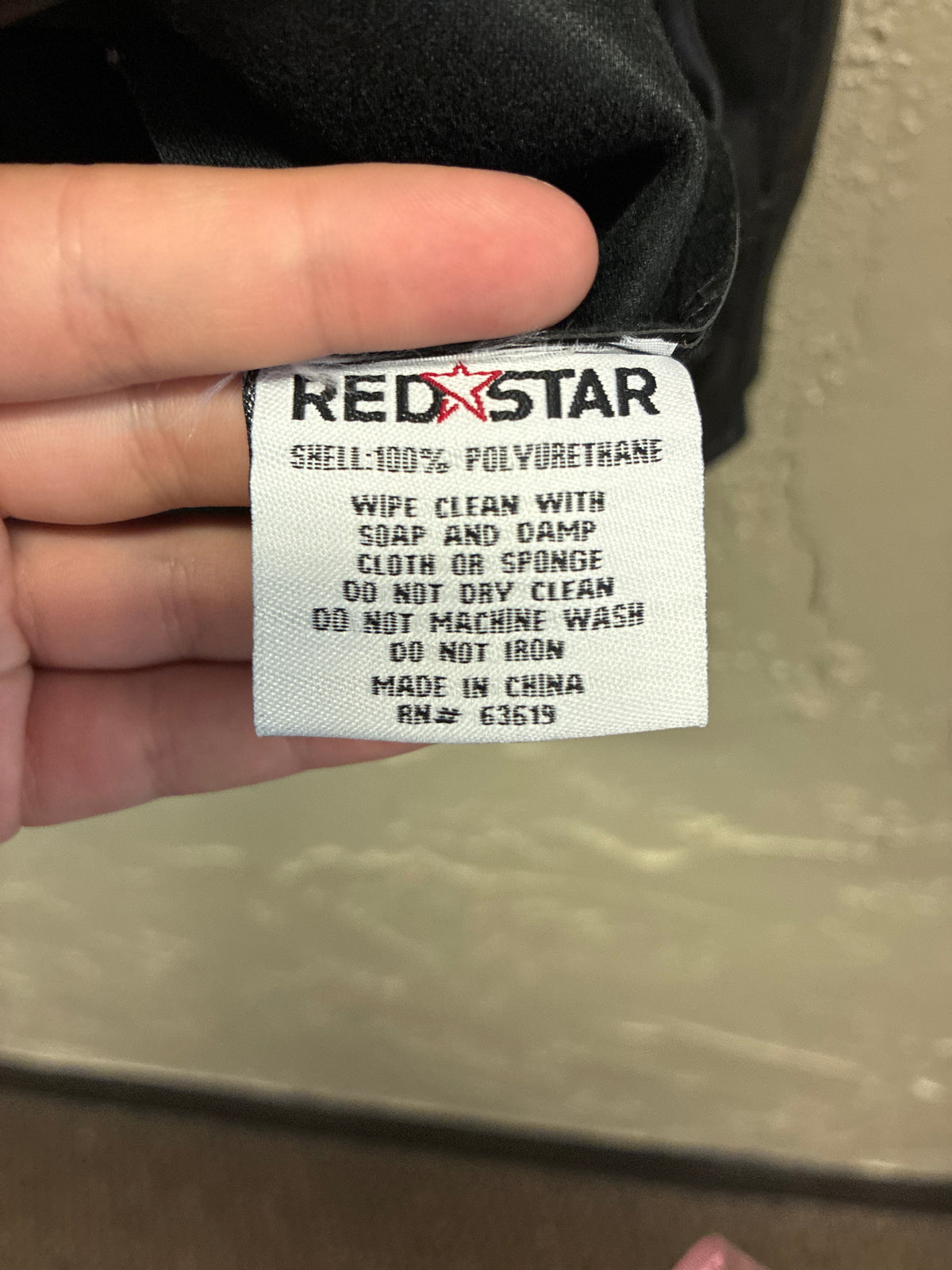 Red Star Vegan Leather Shacket (org$89)