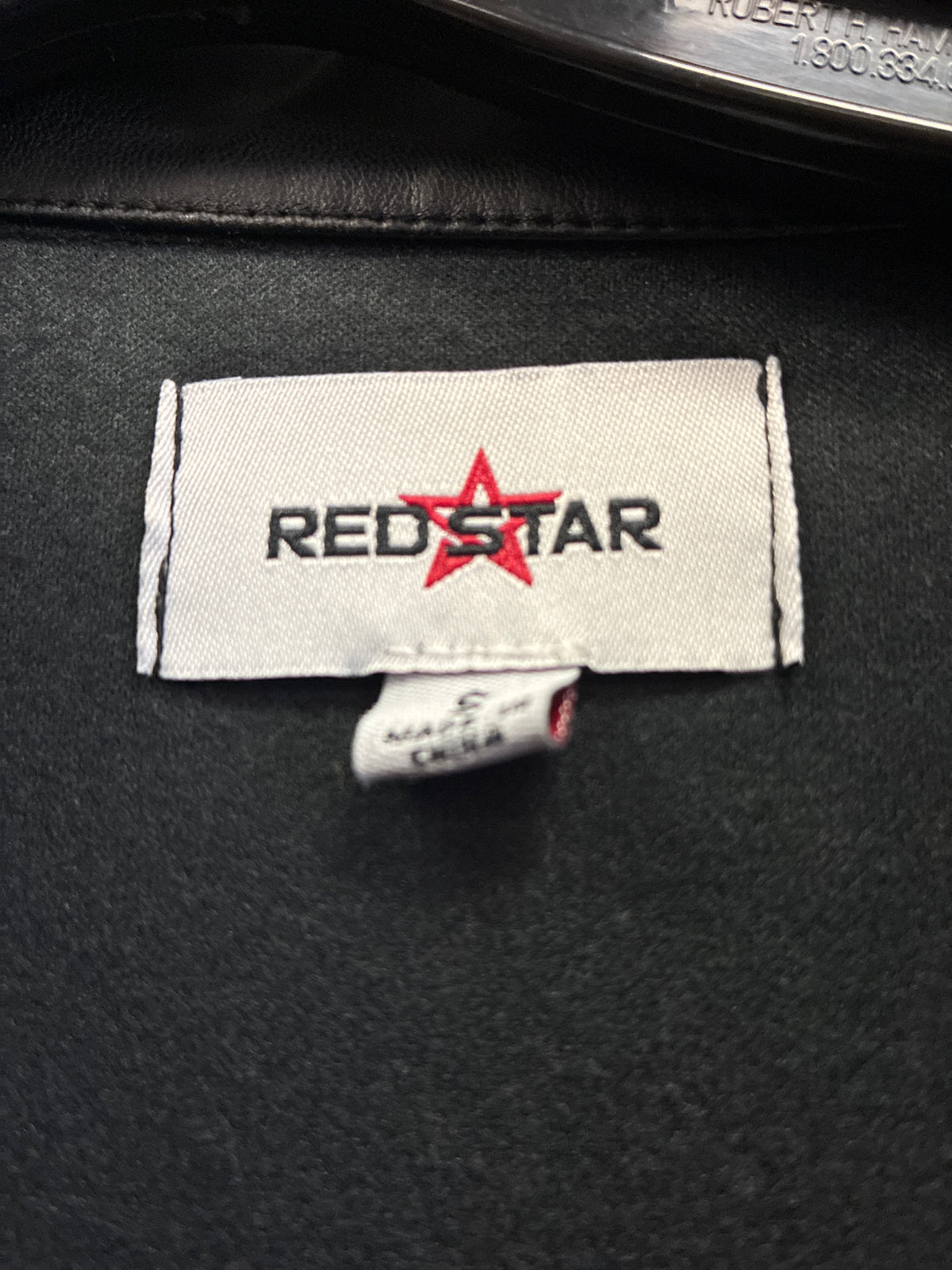 Red Star Vegan Leather Shacket (org$89)
