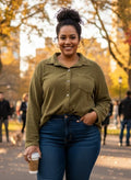 NWT Elan Corduroy Shacket (org$89)