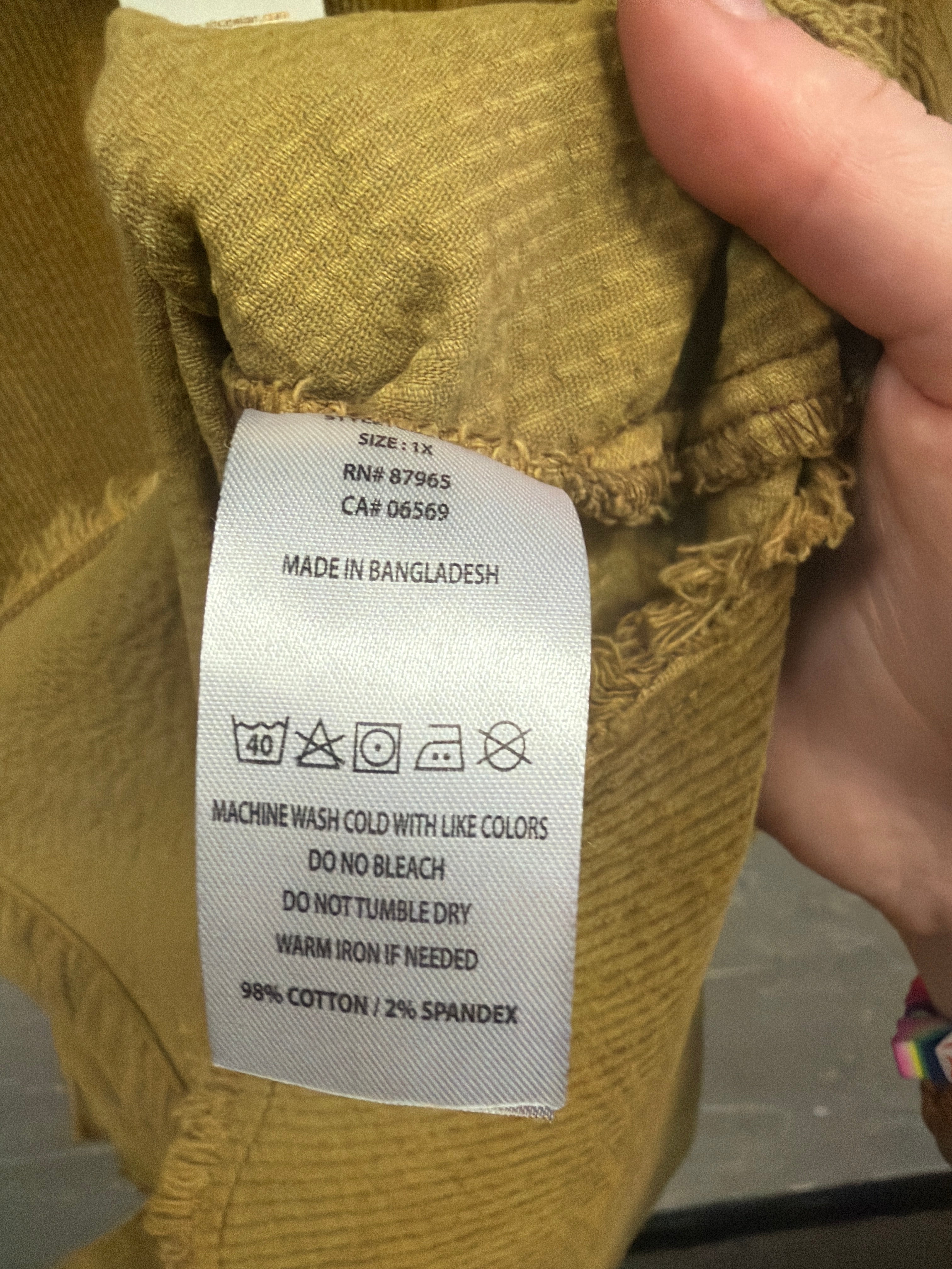 NWT Elan Corduroy Shacket (org$89)