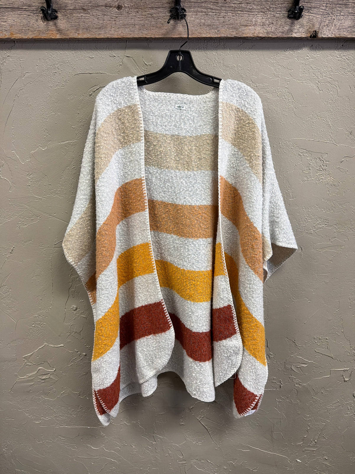 NWOT Aerie Striped Blanket Cape (org$50)