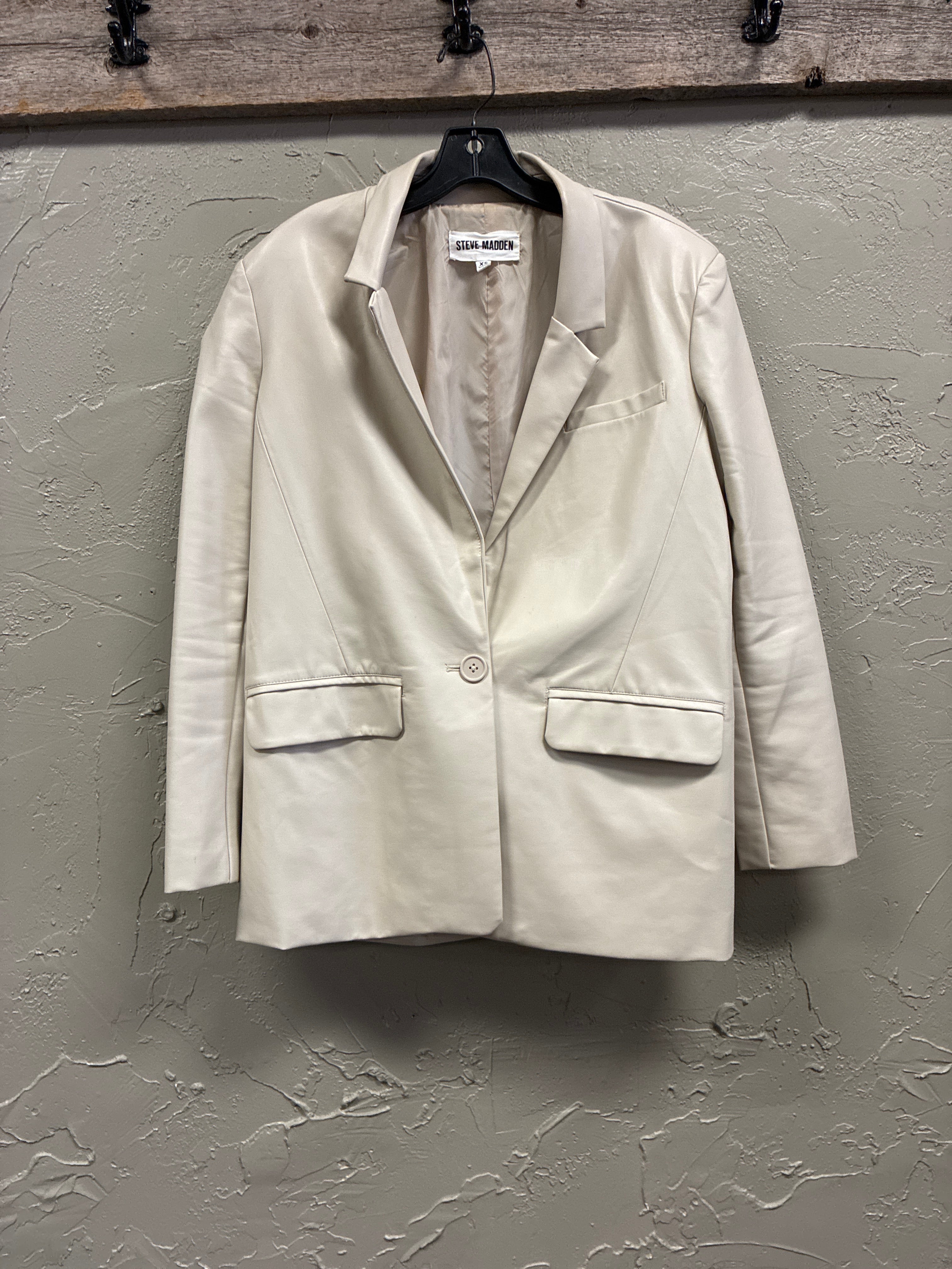 Steve Madden Faux Leather Blazer (org$99)