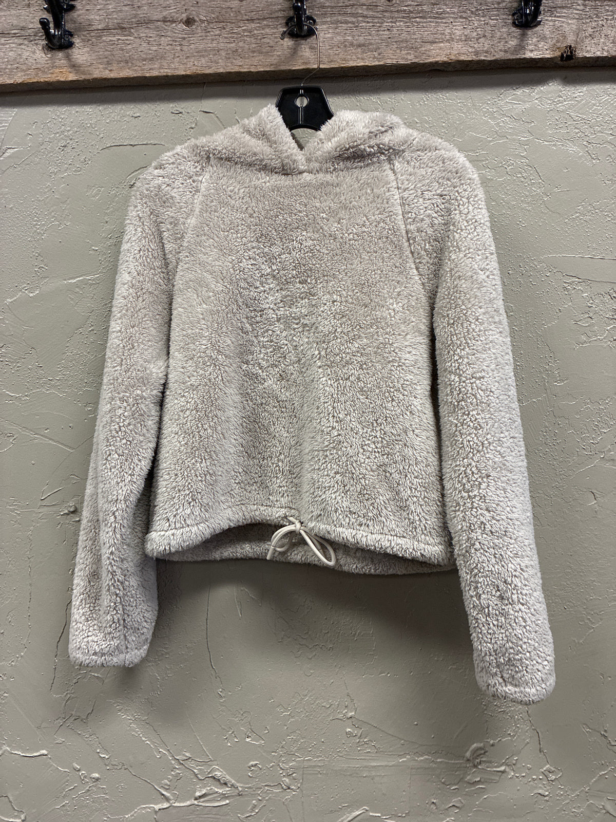 Cropped Teddy Fleece Hoodie