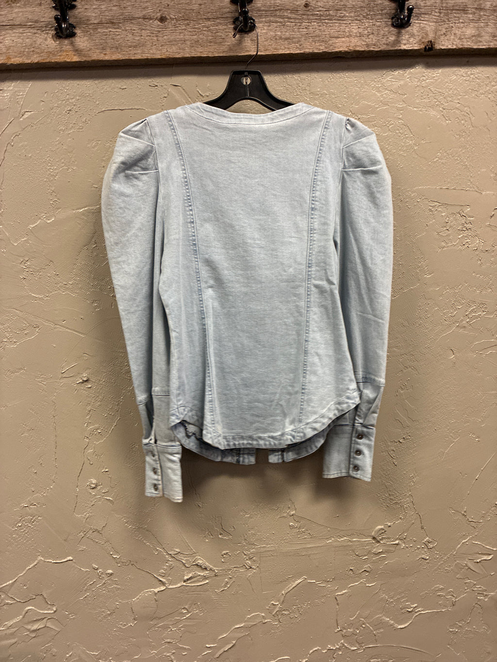 Bohme Lace-Up Denim Blouse (org$70)
