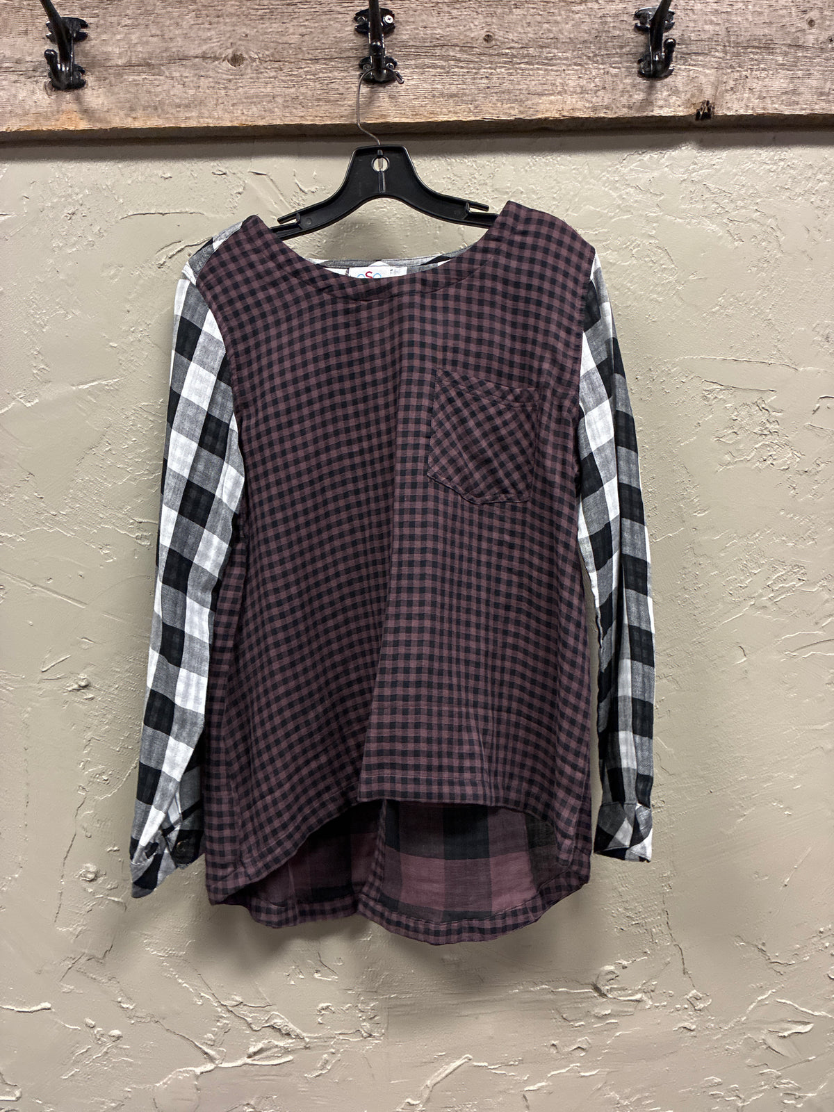 NWOT oSo Cotton Plaid Top (org$45)