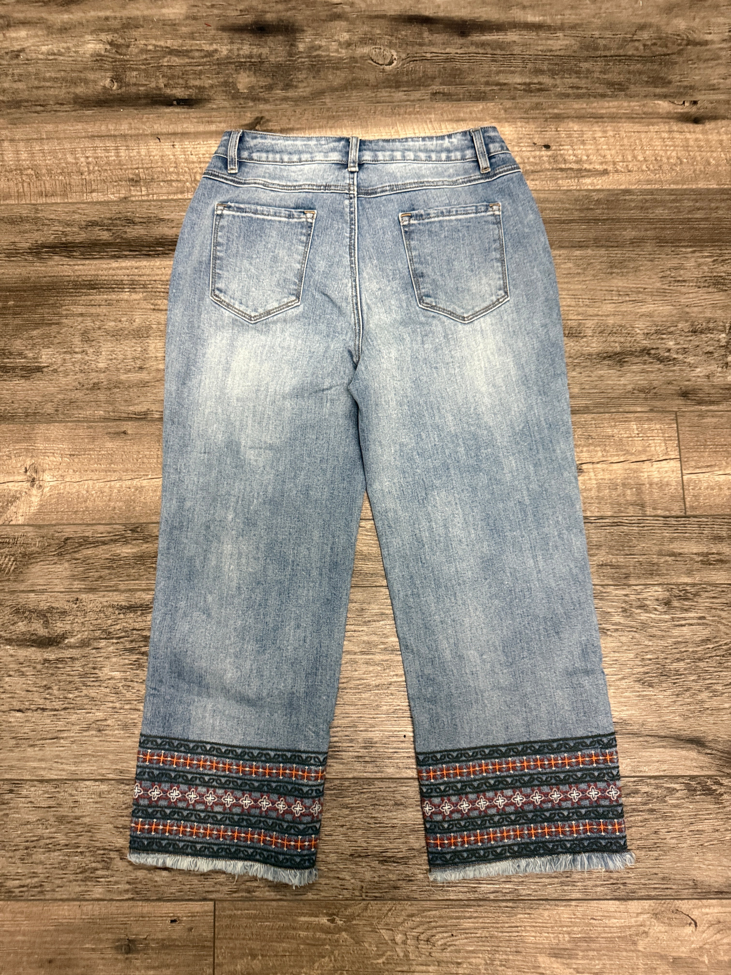 NWT Flamingals Embroidered Hem Jean (org$60)