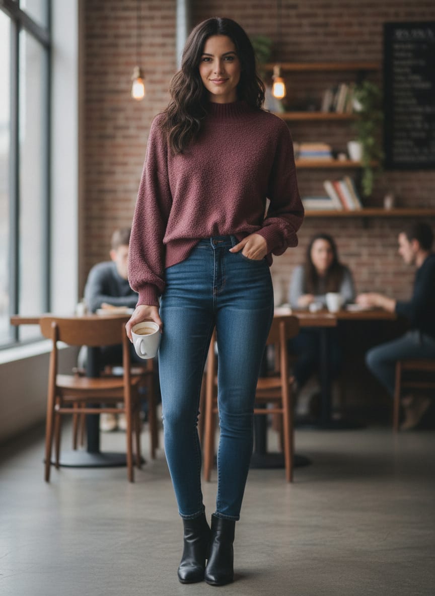 Deput Mock-Neck Crop Sweater (org$50)