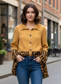 NWOT Sooniya Sunwashed Peplum Blouse