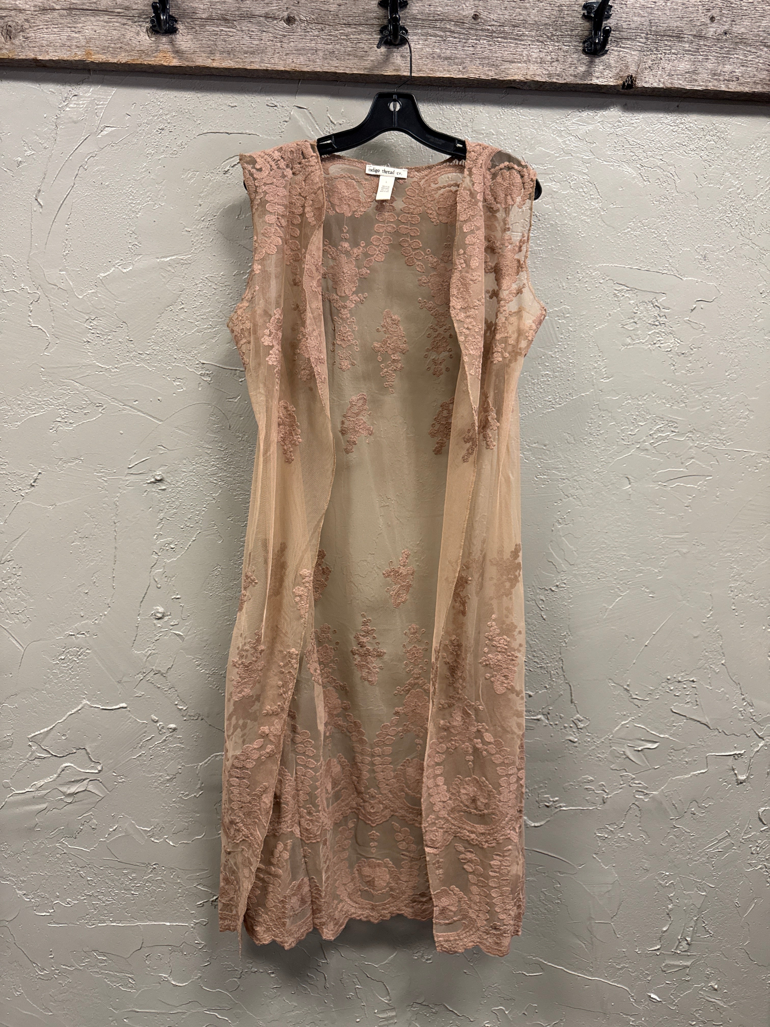 NWOT Indigo Thread Lace Duster (org$98)