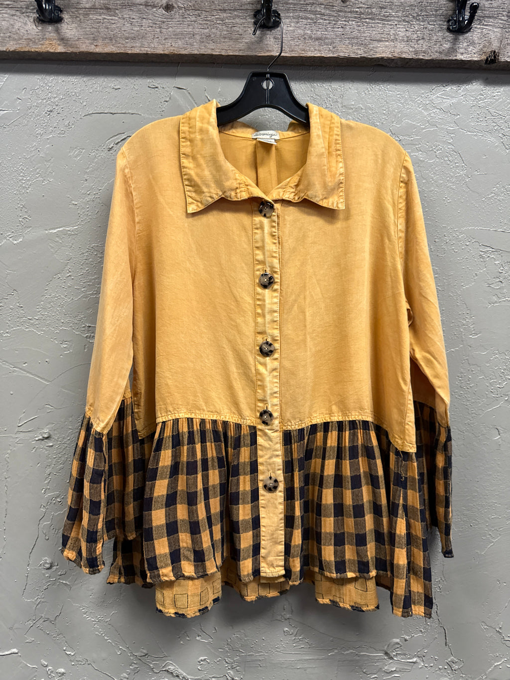 NWOT Sooniya Sunwashed Peplum Blouse