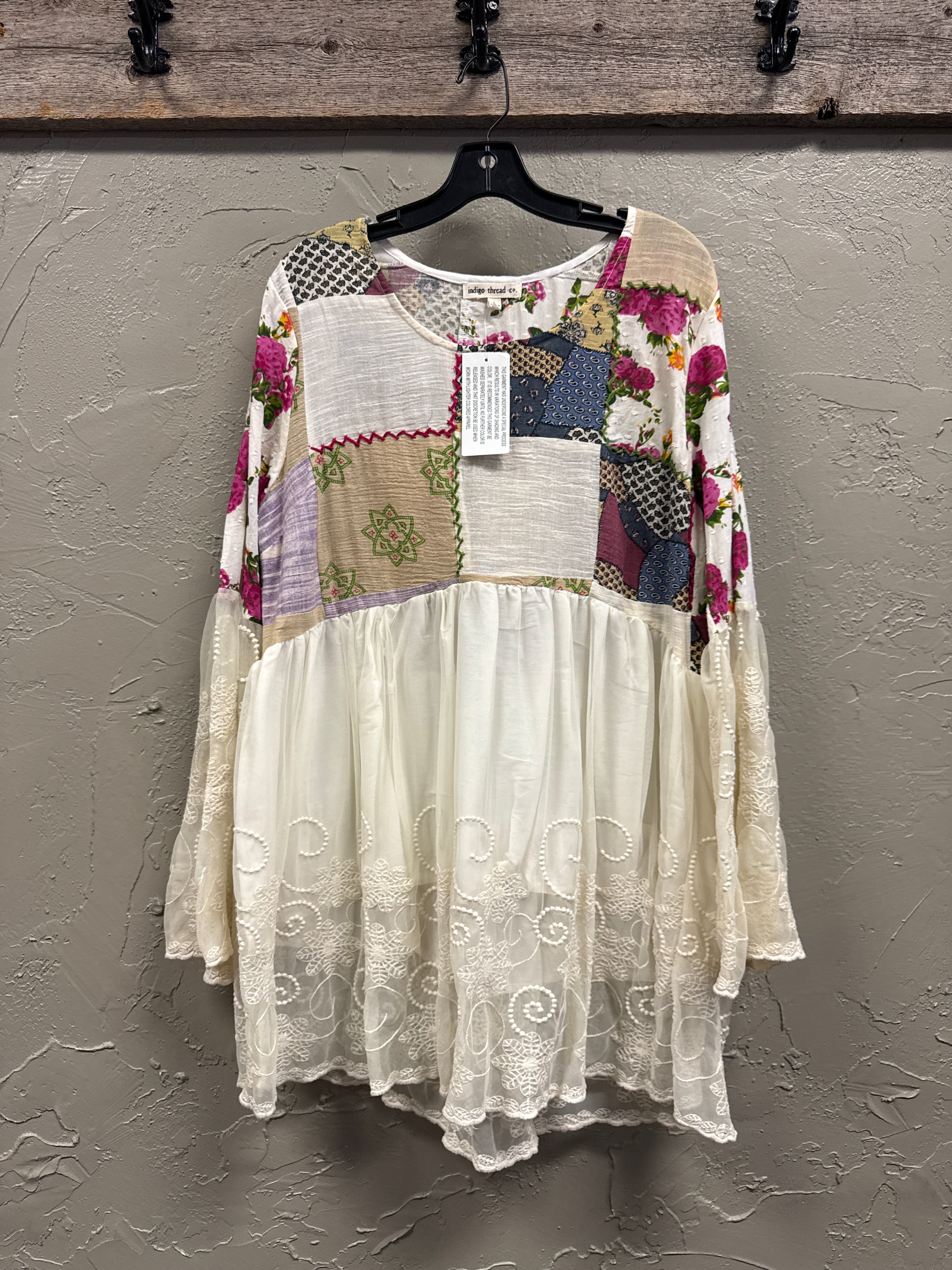 NWOT Indigo Thread Patchwork Top (org$52)