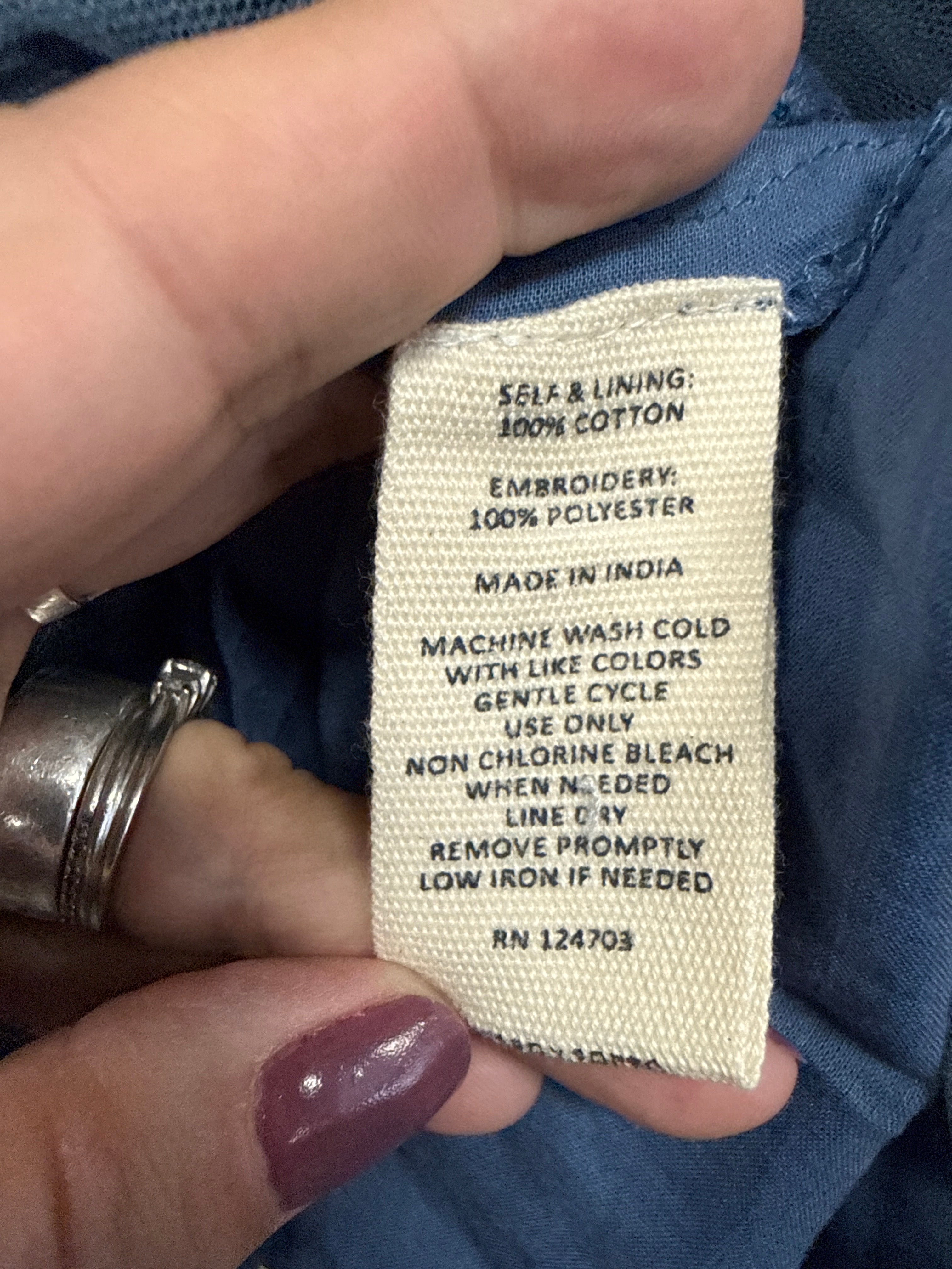 NWOT Indigo Thread Patchwork Top (org$52)