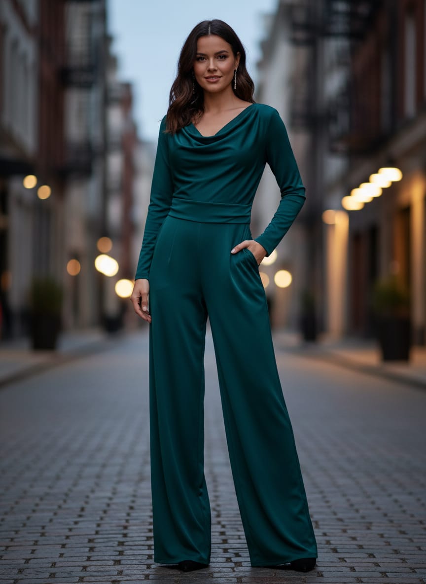 NWT Zara Draped Neck Jumpsuit (org$70)