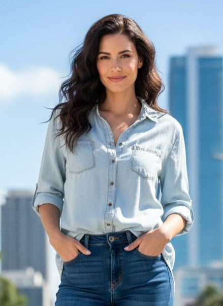 NWT Hester & Orchard Chanbray Shirt (org$45)
