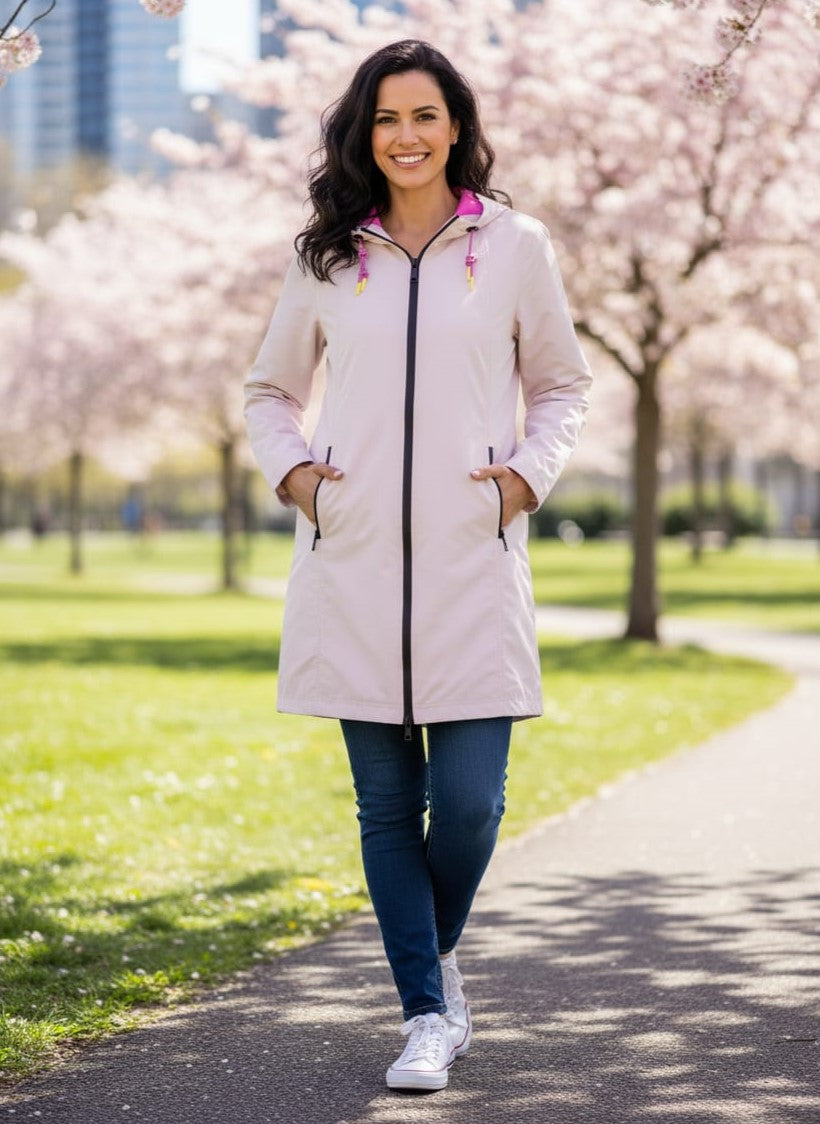 NWT Nikki Jones Hooded Raincoat (org$195)