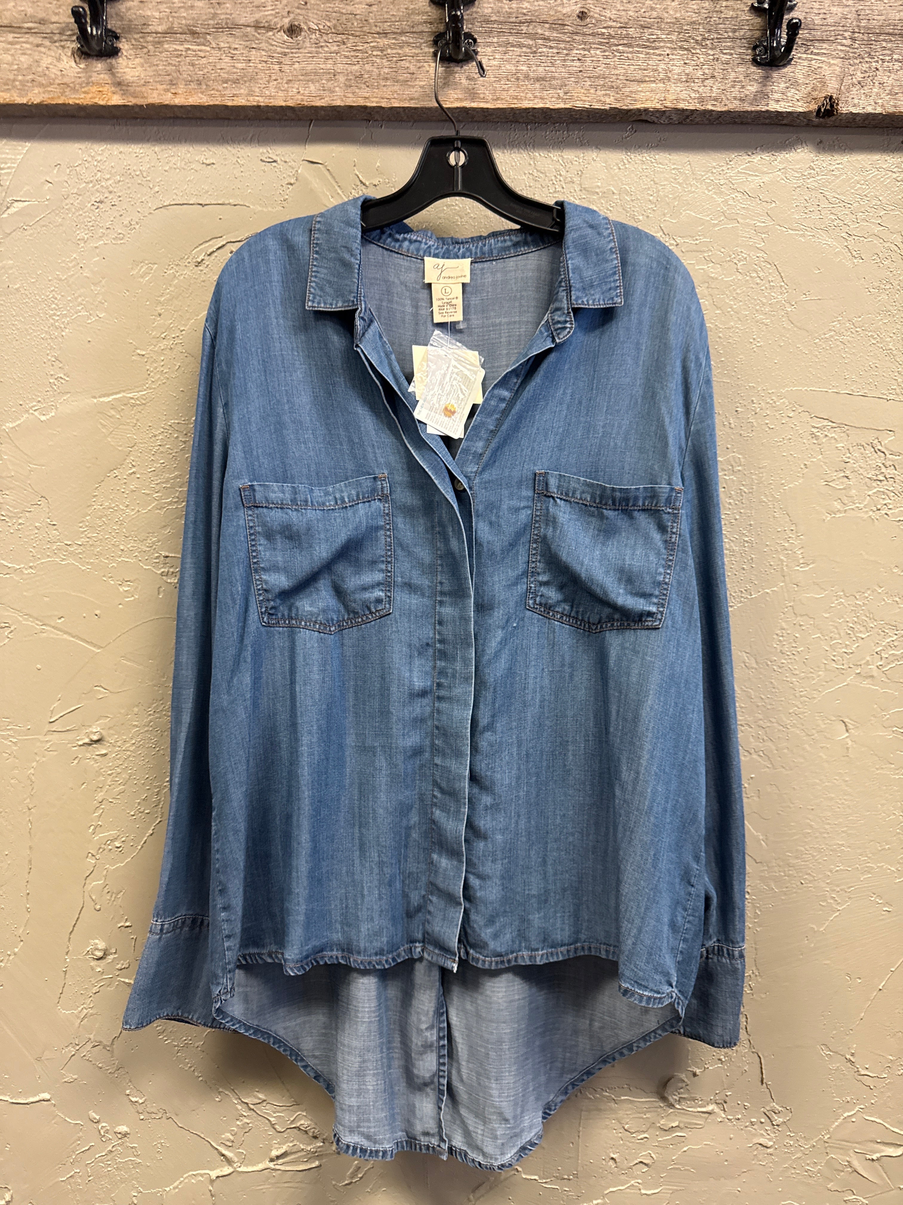 NWT AJ Split Back Chambray Shirt (org$68)