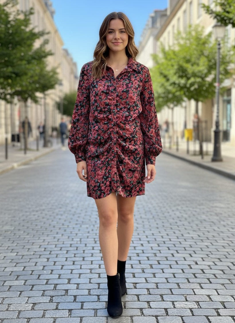 NWOT Fate Ruched Corduroy Dress (org$88)