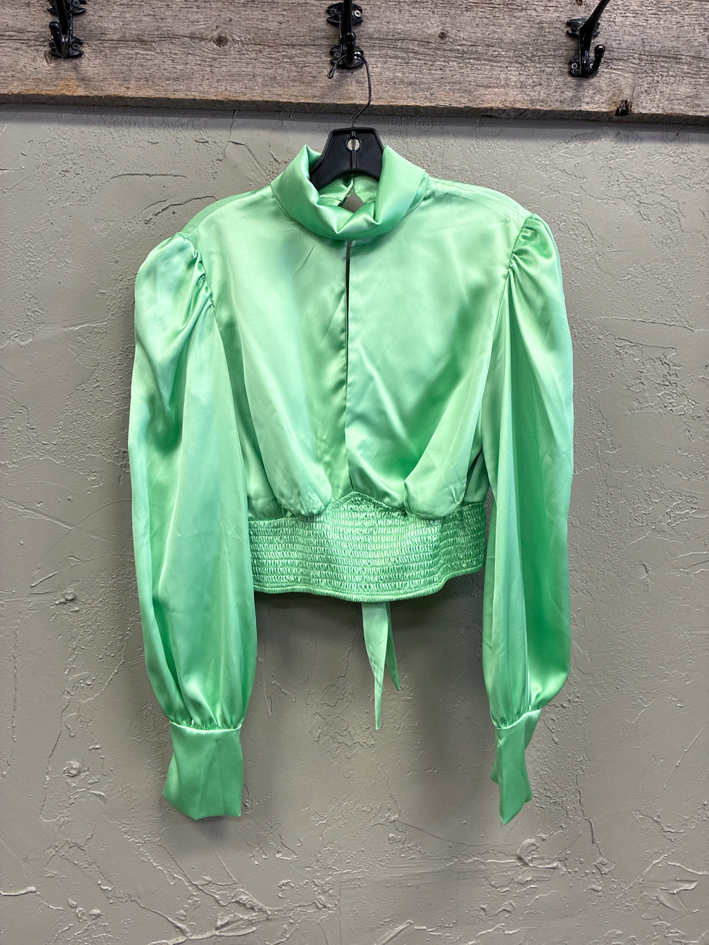 NWT Akira Keyhole Satin Blouse (org$40)