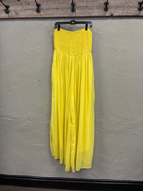 Akira Smocked Wide-Leg Jumpsuit (org$80)