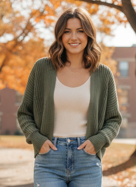 NWOT Indigo Thread Cropped Cardi (org$58)