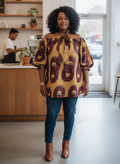 Off-The-Shoulder Ankara Tunic