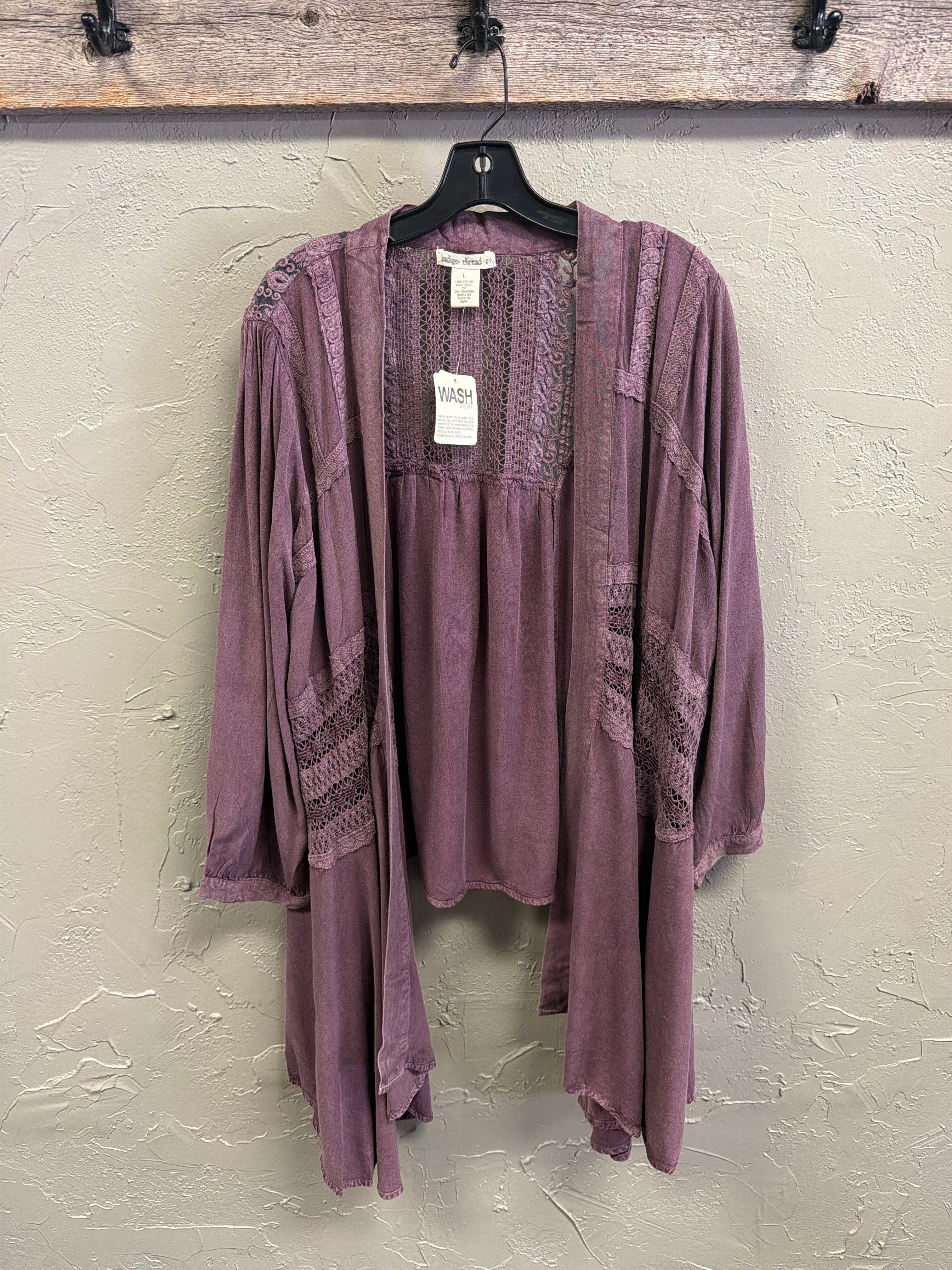 NWOT Indigo Thread Cascading Cardigan
