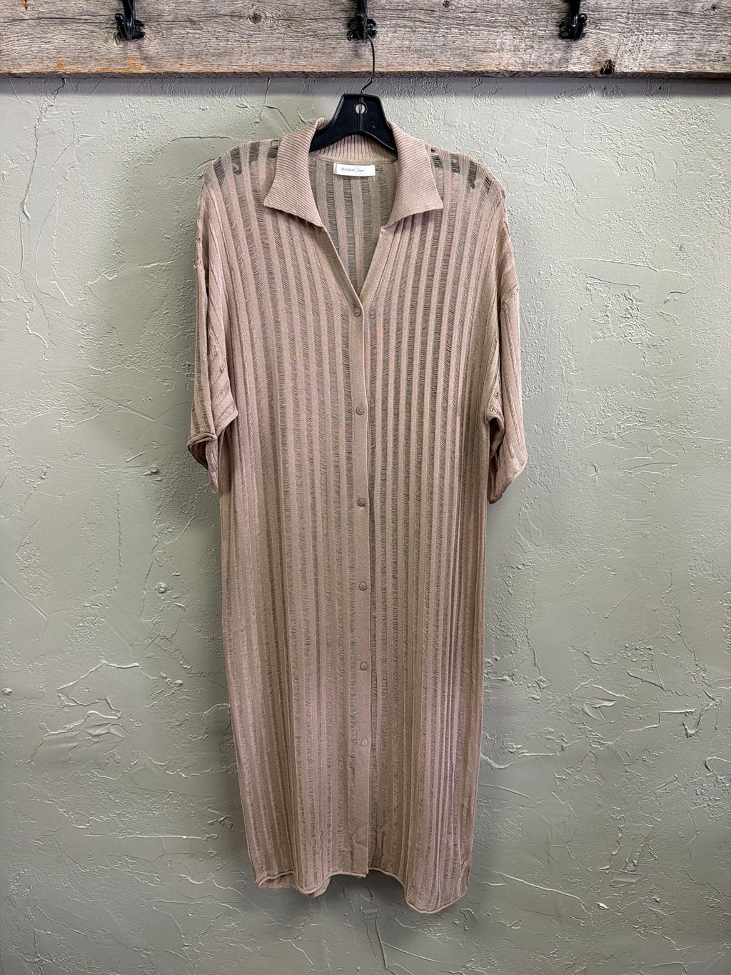 Mustard Seed Sheer Layering Midi Dress
