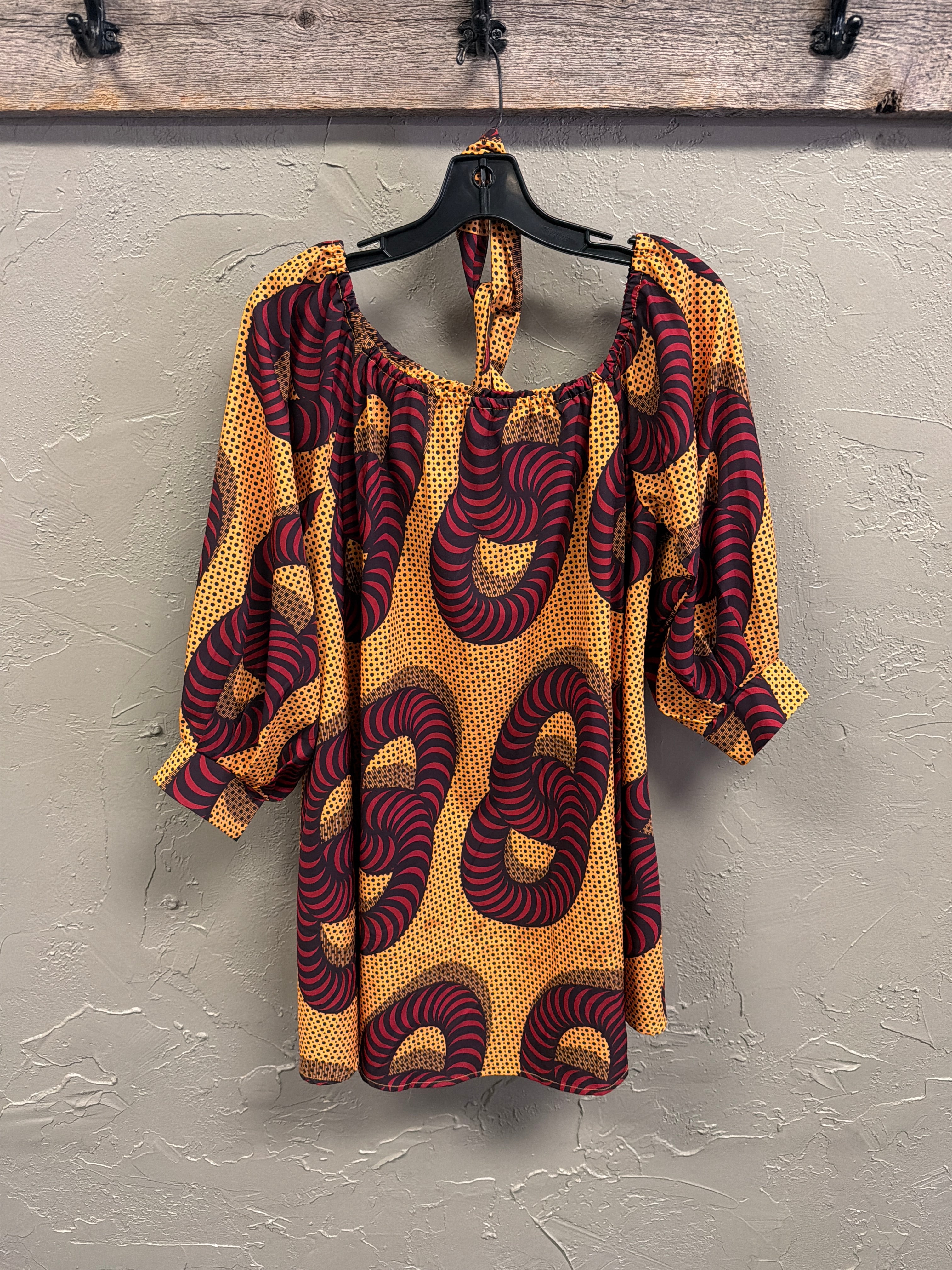 Off-The-Shoulder Ankara Tunic