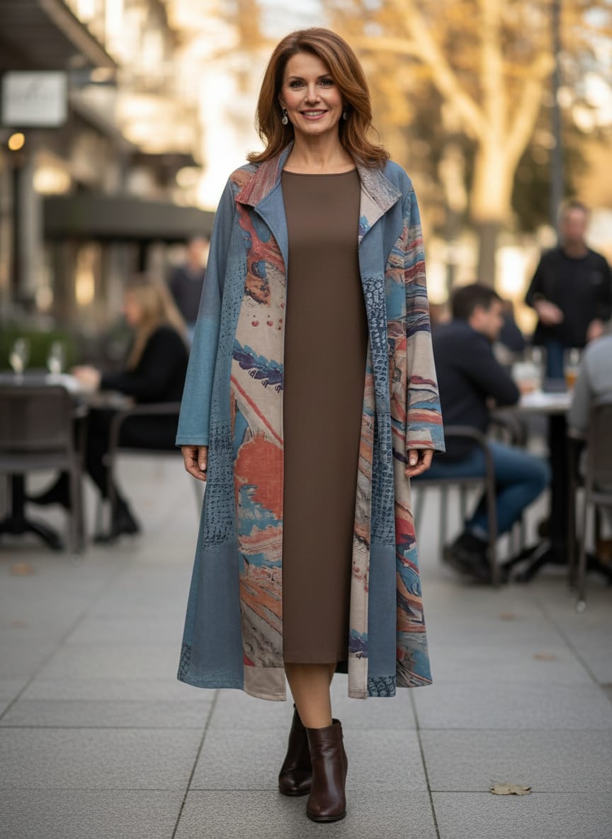 ADORE Faux Suede Duster Coat (org$145)