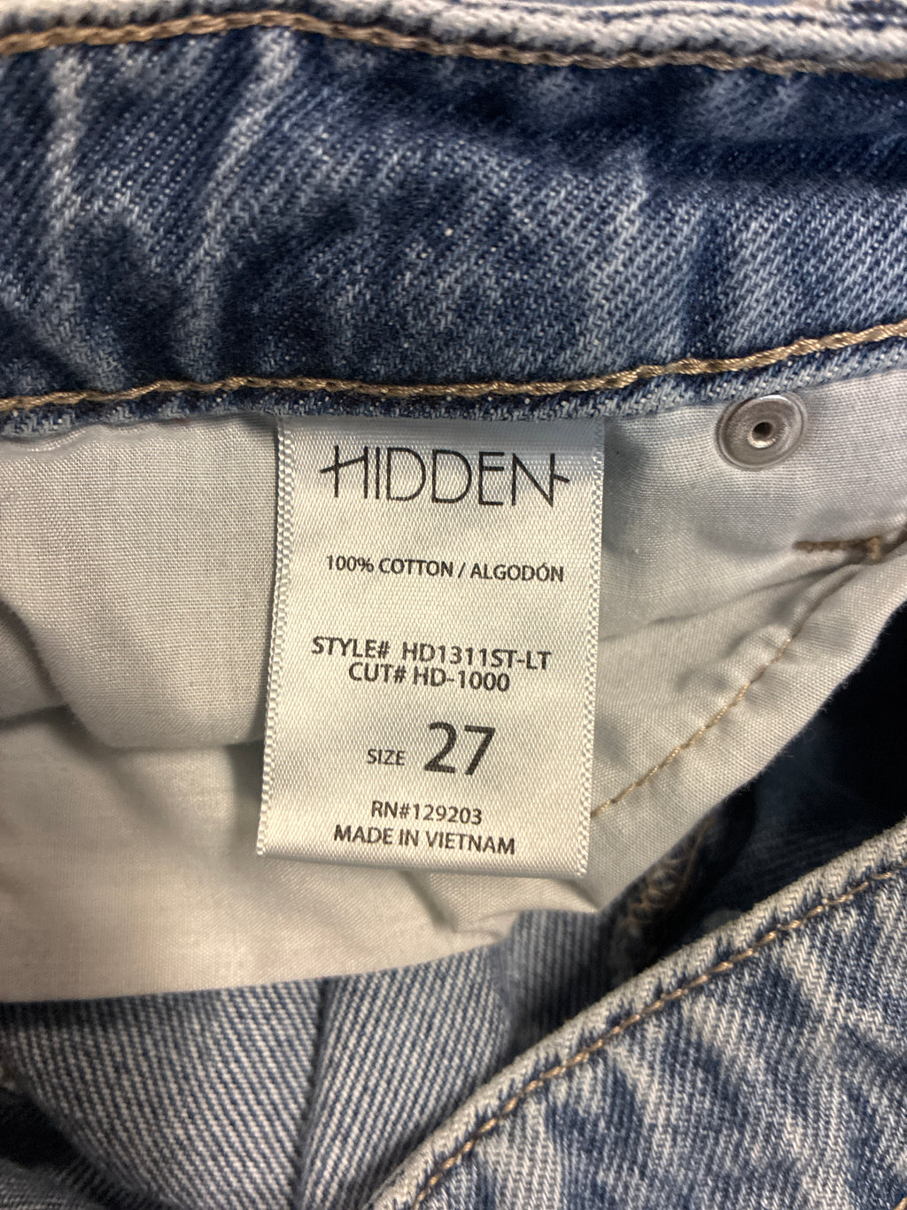 Hidden Jeans w/Tie Ankle Slits (org$98)