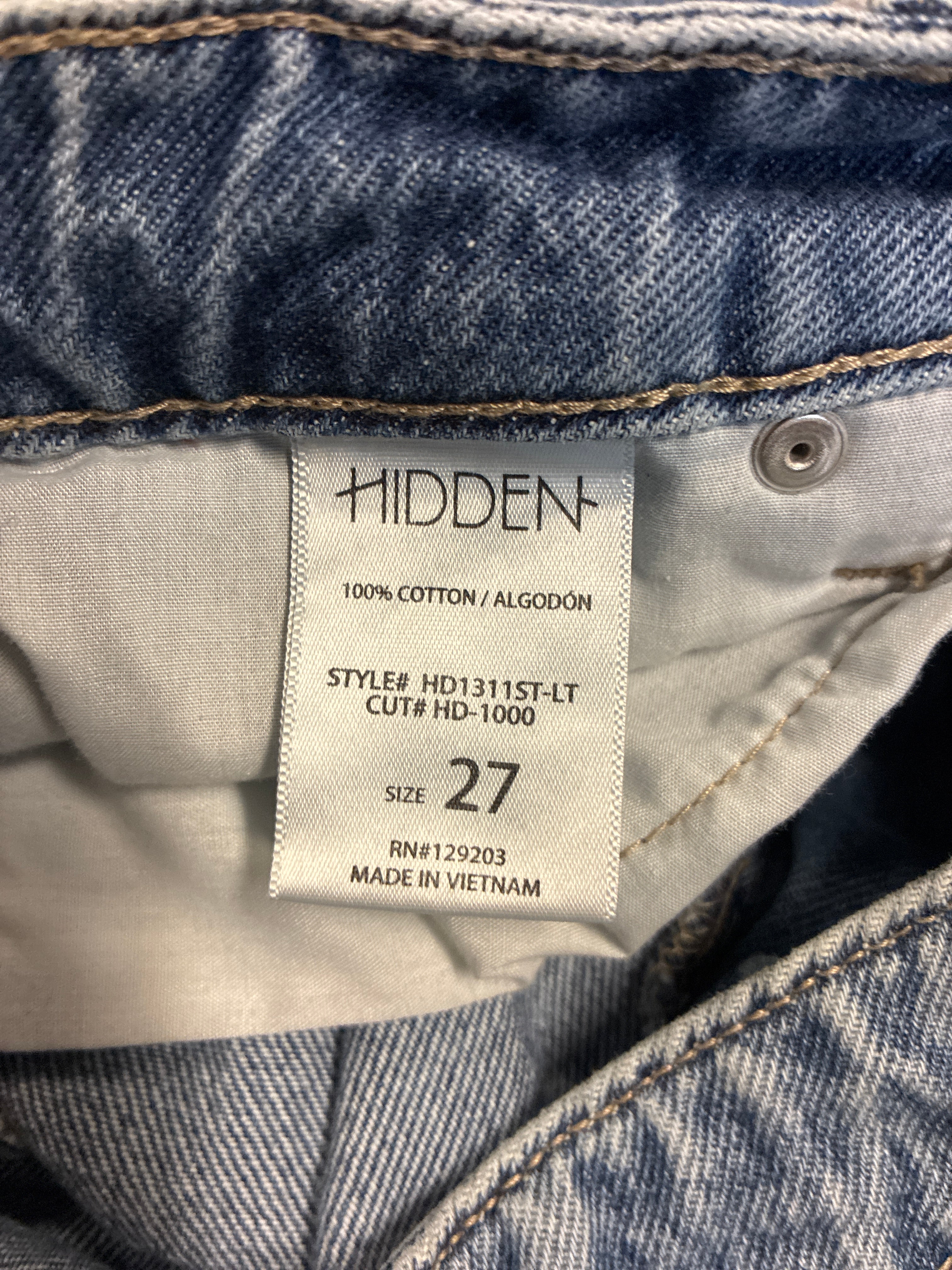 Hidden Jeans w/Tie Ankle Slits (org$98)