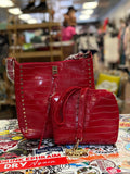 NWOT Kate & Mallory Croc-Embossed 2-PC Set (org$75)