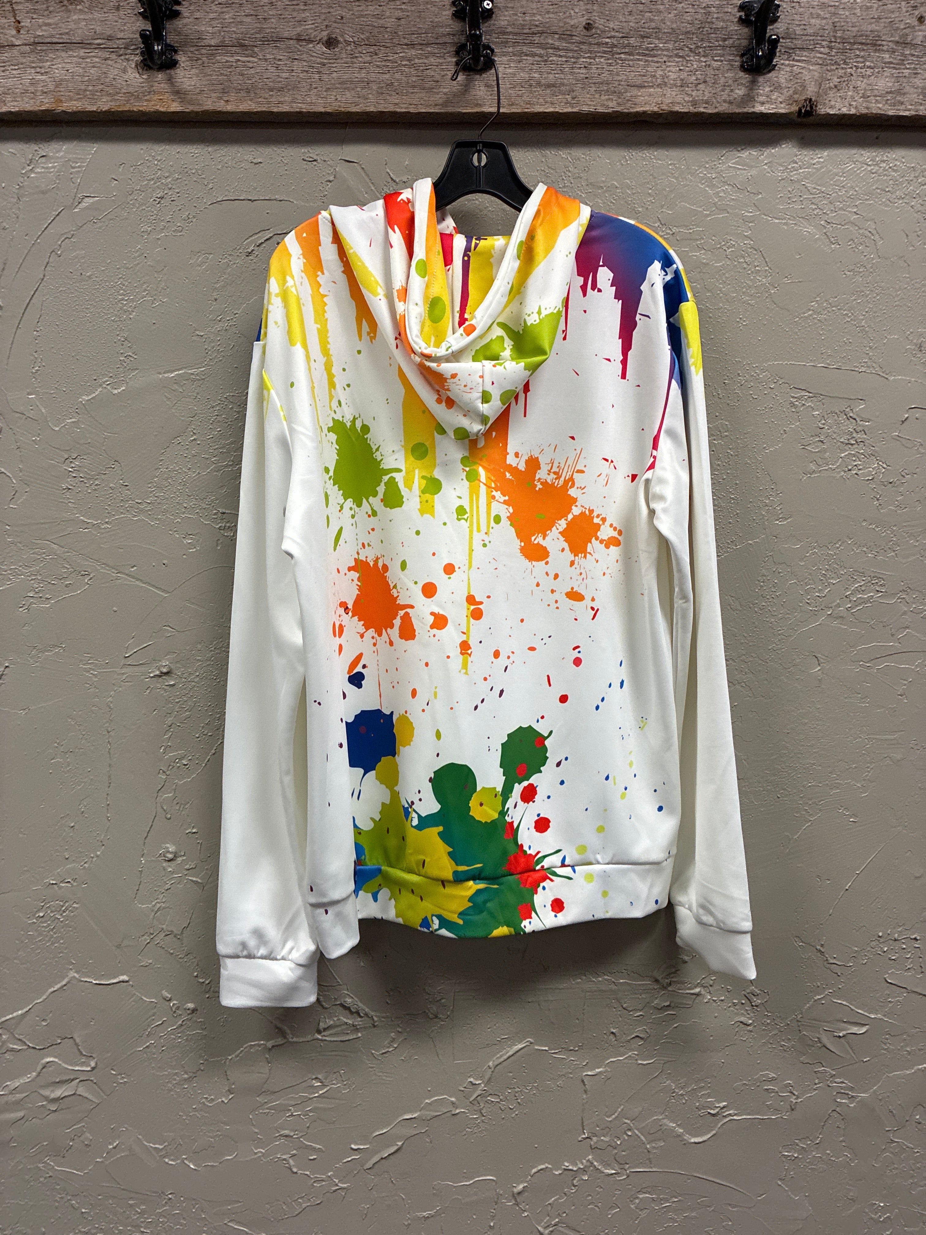 Colorful Paint Platter Graphic Hoodie