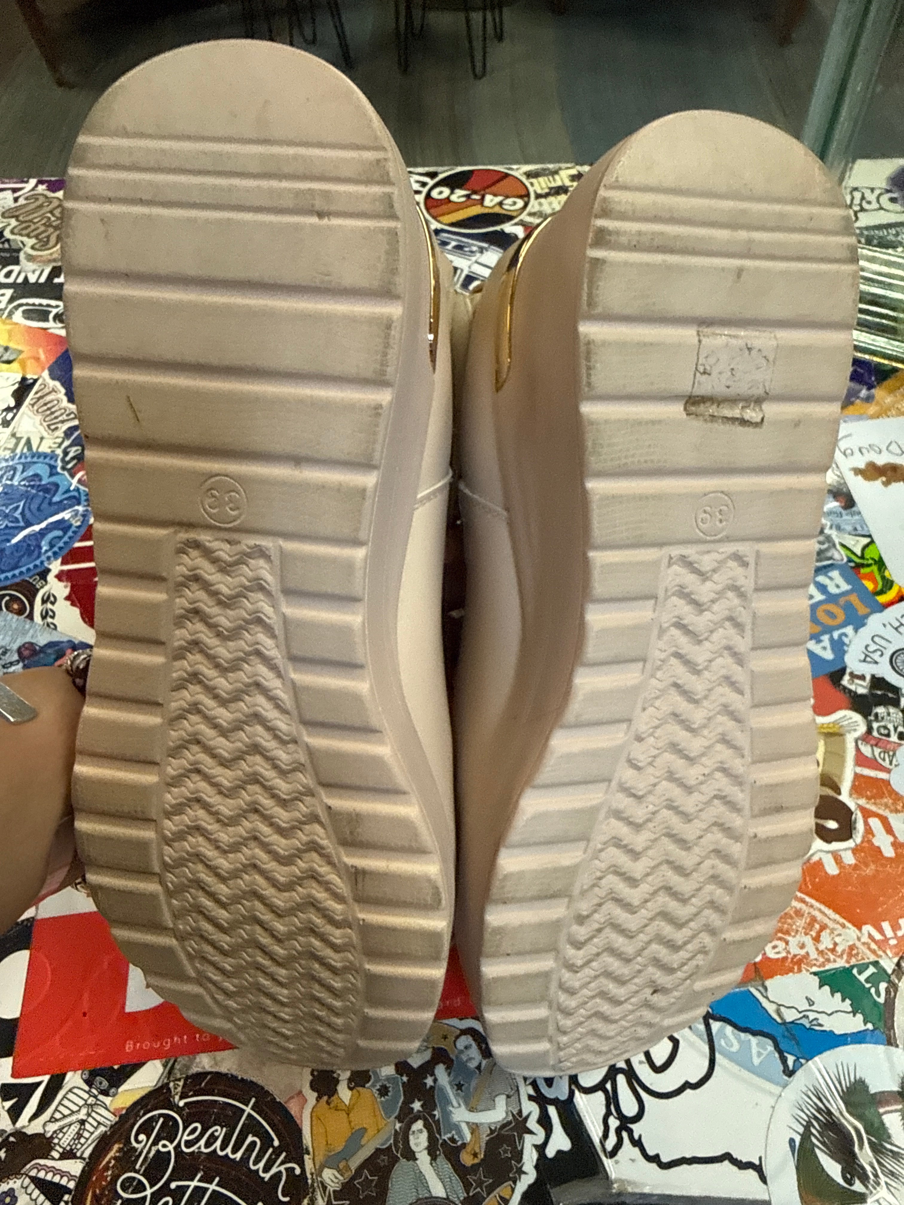 Chain Strap Wedge Boots
