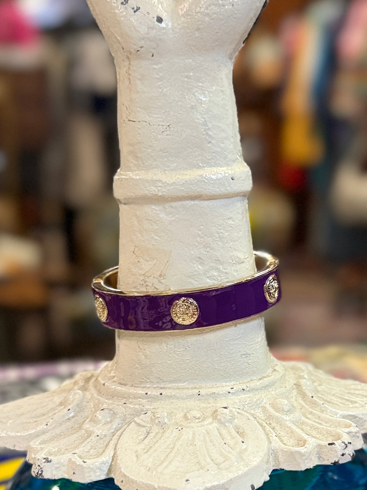 Enamel Hinged Bangle