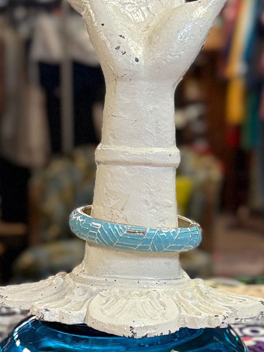 Enamel Hinged Bangle